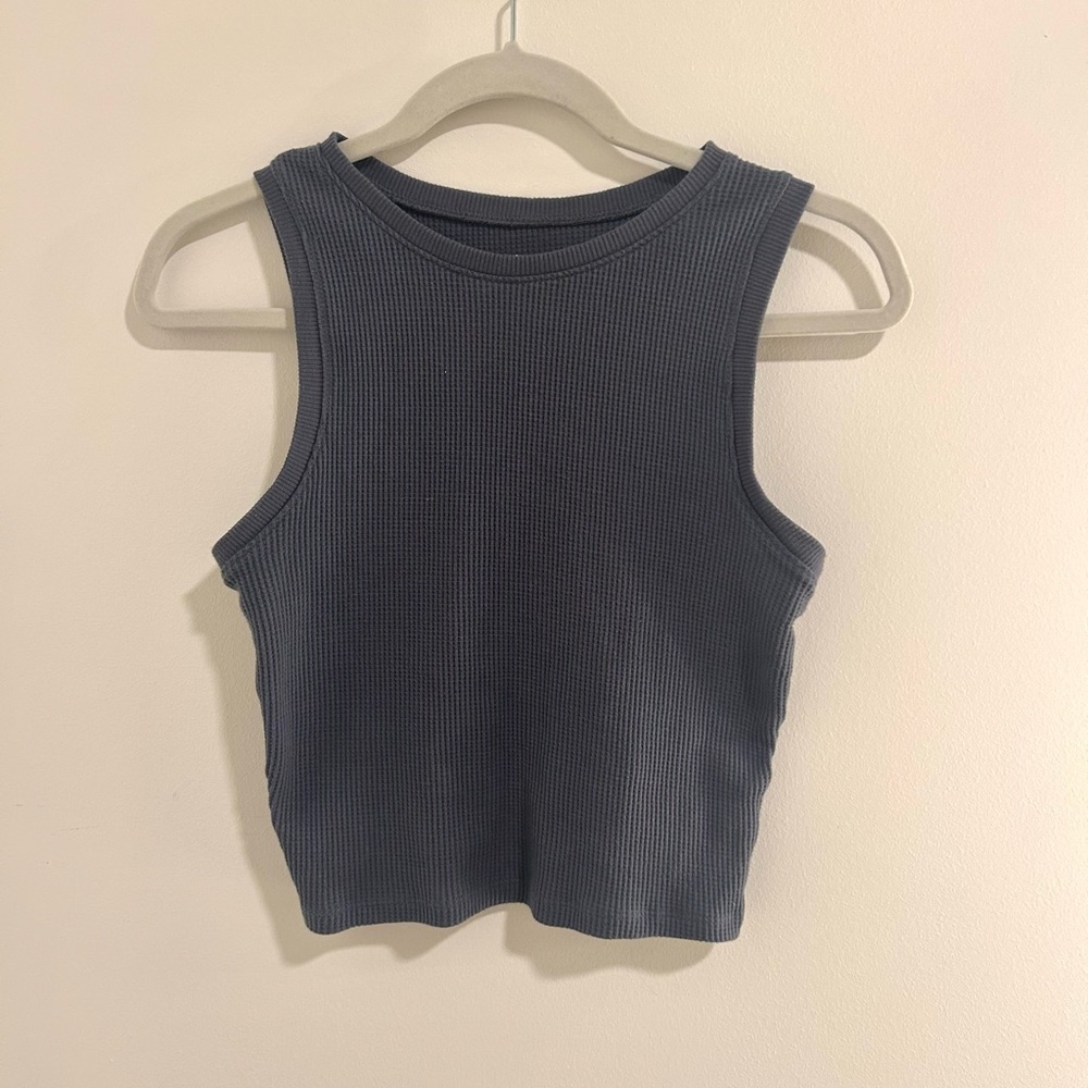 Hollister Gray Crop Tank Top Fitted Style